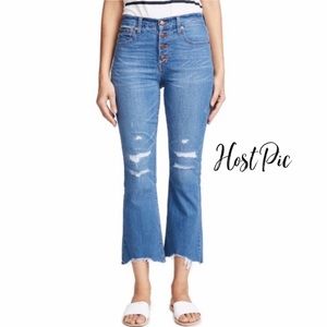 Madewell Cali Demi Bootcut Chewed Hem Denim Jeans